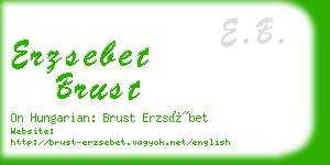 erzsebet brust business card